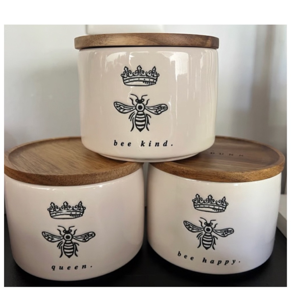 NEW Rae Dunn Bee Cellar Stackers Set 🐝 - Picture 2 of 3